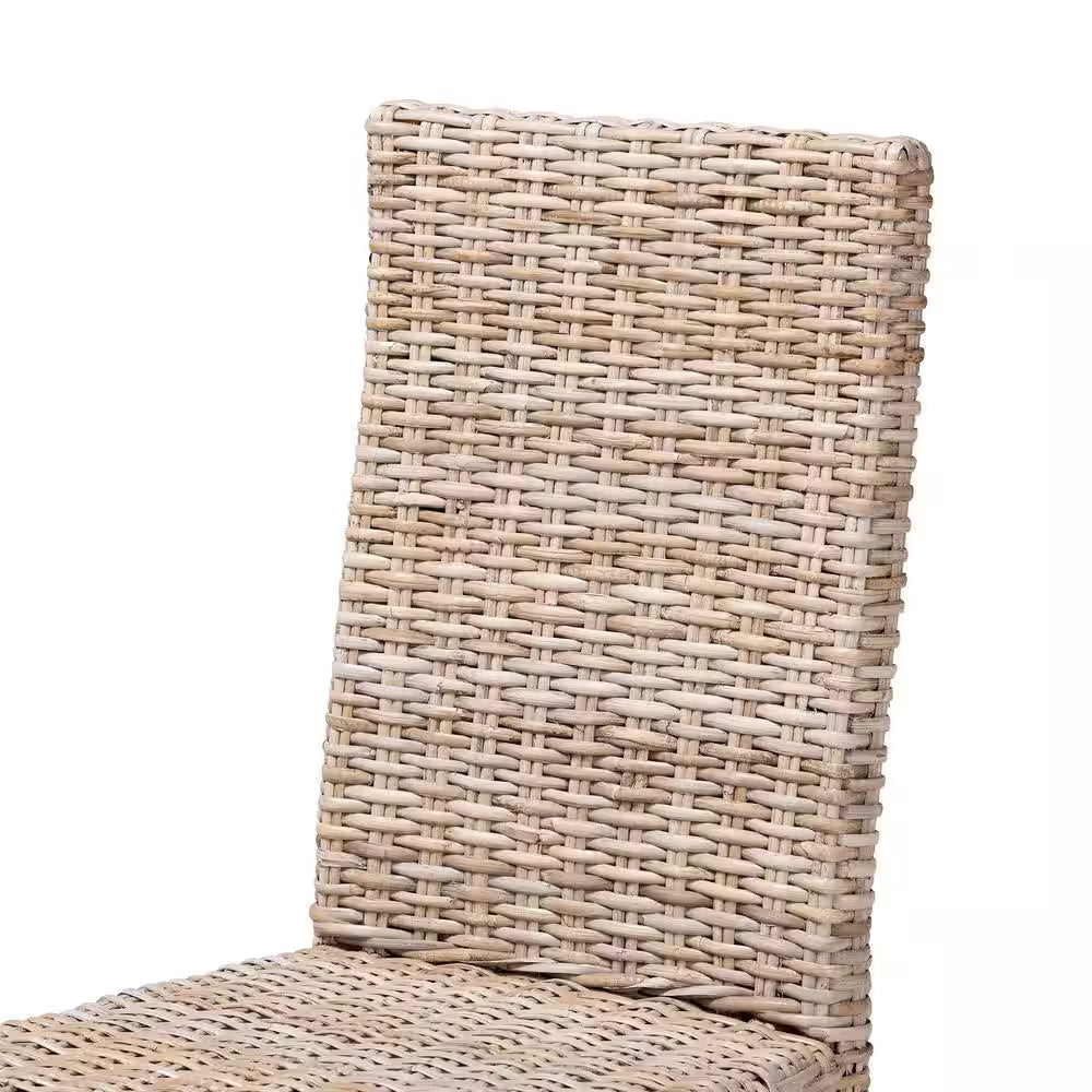 Nevina Grey Kubu Rattan Dining Chair
